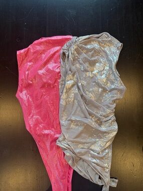 SHEIN Silver Shimmer body suits